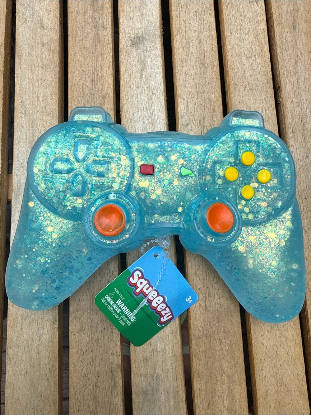 Squeezy Glitter Blue Game Controller